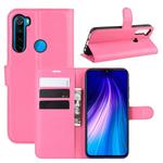For Xiaomi Redmi Note 8 Litchi Texture Horizontal Flip Leather Case with Wallet & Holder & Card Slots(Rose red)