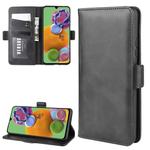 For Galaxy A90 5G Dual-side Magnetic Buckle Horizontal Flip Leather Case with Holder & Card Slots & Wallet & Photo Frame(Black)