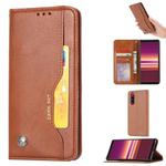For Sony Xperia 5 Knead Skin Texture Horizontal Flip Leather Case with Photo Frame & Holder & Card Slots & Wallet(Brown)