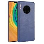 For Huawei Mate 30 Pro Shockproof Crocodile Texture PC + PU Case(Blue)
