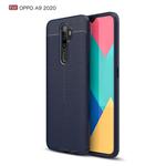 For OPPO A9 2020 Litchi Texture TPU Shockproof Case(Navy Blue)