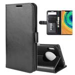 For Huawei Mate 30 Pro R64 Texture Single Fold Horizontal Flip Leather Case with Holder & Card Slots & Wallet(Black)