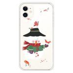 For iPhone 11 Trendy Cute Christmas Patterned Case Clear TPU Cover Phone Cases(Birdie Snowman)