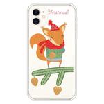 For iPhone 11 Trendy Cute Christmas Patterned Case Clear TPU Cover Phone Cases(Fox)