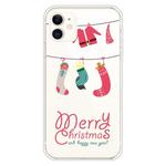 For iPhone 11 Trendy Cute Christmas Patterned Case Clear TPU Cover Phone Cases(Christmas Suit)
