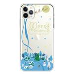 For iPhone 11 Pro Max Trendy Cute Christmas Patterned Case Clear TPU Cover Phone Cases(Ice and Snow World)