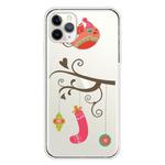 For iPhone 11 Pro Max Trendy Cute Christmas Patterned Case Clear TPU Cover Phone Cases(Gift Bird)