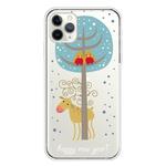 For iPhone 11 Pro Max Trendy Cute Christmas Patterned Case Clear TPU Cover Phone Cases(Lovers and Deer)