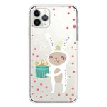 For iPhone 11 Pro Trendy Cute Christmas Patterned CaseTPU Cover Phone Cases(Gift Rabbit)