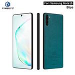 For Galaxy Note10 PINWUYO Pin Rui Series Classical Leather, PC + TPU + PU Leather Waterproof And Anti-fall All-inclusive Protective Shell(Blue)