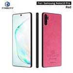 For Galaxy Note10 Pro PINWUYO Pin Rui Series Classical Leather, PC + TPU + PU Leather Waterproof And Anti-fall All-inclusive Protective Shell(Red)