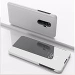 For Xiaomi Redmi Note 8 Pro Plating Mirror Horizontal Flip Leather with Bracket Holster(Silver)
