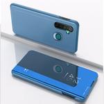 For OPPO Realme 5 Pro Plated Mirror Horizontal Flip Leather with Stand Mobile Phone Holster(Blue)