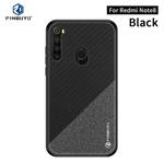 For Xiaomi RedMi Note 8 PINWUYO Rong Series  Shockproof PC + TPU+ Chemical Fiber Cloth Protective Cover(Black)
