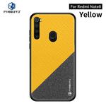 For Xiaomi RedMi Note 8 PINWUYO Rong Series  Shockproof PC + TPU+ Chemical Fiber Cloth Protective Cover(Yellow)