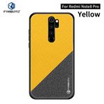 For Xiaomi RedMi Note 8 Pro PINWUYO Rong Series  Shockproof PC + TPU+ Chemical Fiber Cloth Protective Cover(Yellow)