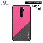 For Xiaomi RedMi Note 8 Pro PINWUYO Rong Series  Shockproof PC + TPU+ Chemical Fiber Cloth Protective Cover(Red)