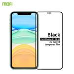 For iPhone 11 MOFI 9H 3D Explosion-proof Curved Screen Tempered Glass Film(Black)
