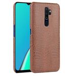 For OPPO A9 2020 / A5 2020 / A11X Shockproof Crocodile Texture PC + PU Case(Brown)