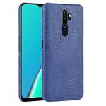 For OPPO A9 2020 / A5 2020 / A11X Shockproof Crocodile Texture PC + PU Case(Blue)