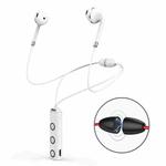 BT313 Magnetic Earbuds Sport Wireless Headphone Handsfree bluetooth HD Stereo Bass Headsets with Mic(White)