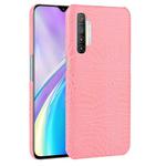 For OPPO Realme XT/X2/K5 Shockproof Crocodile Texture PC + PU Case(Pink)
