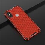 For Galaxy A10s Shockproof Honeycomb PC + TPU Case(Red)
