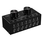 B017 6 Input 1 Output Audio Signal Selection Switcher Output Volume Adjustment Control 3.5mm Interface