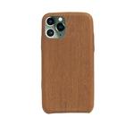 For  iPhone 11 Pro Max (6.5) Wooden Mobile Phone Protective Case Mobile Phone Case Soft Shell(Brown)