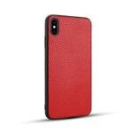 For iPhone XS Max Litchi PU Leather Anti-falling TPU Protective Case(Red)