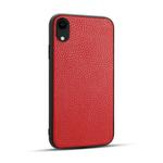 For iPhone XR Litchi PU Leather Anti-falling TPU Protective Case(Red)