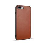 For iPhone 8 Plus / 7 Plus Litchi PU Leather Anti-falling TPU Protective Case(Brown)