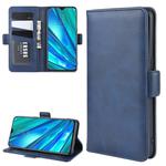 For OPPO Realme 5 Pro / Realme Q Dual-side Magnetic Buckle Horizontal Flip Leather Case with Holder & Card Slots & Wallet & Photo Frame(Dark Blue)