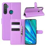 For OPPO Realme 5 Pro / Realme Q  Litchi Texture Horizontal Flip Leather Case with Wallet & Holder & Card Slots(Purple)