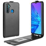 For OPPO Realme 5 Crazy Horse Vertical Flip Leather Protective Case(Black)