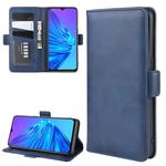 For OPPO Realme 5 Dual-side Magnetic Buckle Horizontal Flip Leather Case with Holder & Card Slots & Wallet & Photo Frame(Dark Blue)