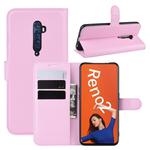 For OPPO RENO2   Litchi Texture Horizontal Flip Leather Case with Wallet & Holder & Card Slots(Pink)