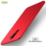For  OPPO A11x MOFI Frosted PC Ultra-thin Hard Case(Red)