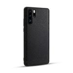 For Huawei P30 Pro Lychee Grain Cortex Anti-falling TPU Mobile Phone Shell Protective Case(Black)