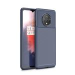 For One Plus 7T Carbon Fiber Texture Shockproof TPU Case(Blue)