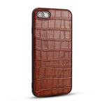 For  iPhone 8 Plus / 7 Plus Crocodile Pattern TPU Shatter-resistant Mobile Phone Case(Brown)