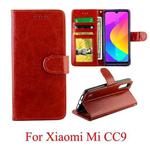 For Xiaomi MI CC9 Crazy Horse Texture Horizontal Flip Leather Case with Holder & Card Slots & Wallet & Photo Frame(Brown)