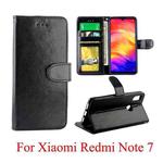 For Xiaomi Redmi Note7 Crazy Horse Texture Horizontal Flip Leather Case with Holder & Card Slots & Wallet & Photo Frame(Black)