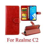 For OPPO Realme C2 Crazy Horse Texture Horizontal Flip Leather Case with Holder & Card Slots & Wallet & Photo Frame(Brown)