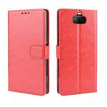 For Sony Xperia 8 Retro Crazy Horse Texture Horizontal Flip Leather Case , with Holder & Card Slots & Photo Frame(Red)
