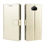 For Sony Xperia 8 Retro Crazy Horse Texture Horizontal Flip Leather Case , with Holder & Card Slots & Photo Frame(Gold)
