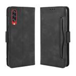 For Galaxy A90 5G Wallet Style Skin Feel Calf Pattern Leather Case with Separate Card Slot(Black)