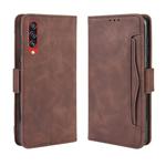 For Galaxy A90 5G Wallet Style Skin Feel Calf Pattern Leather Case with Separate Card Slot(Brown)