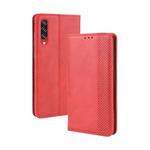 For Galaxy A70s  Magnetic Buckle Retro Crazy Horse Texture Horizontal Flip Leather Case  , with Holder & Card Slots & Photo Frame(Red)