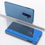 For OPPO A11 / A9 (2020) Plated Mirror Horizontal Flip Leather Case with Holder(Blue)